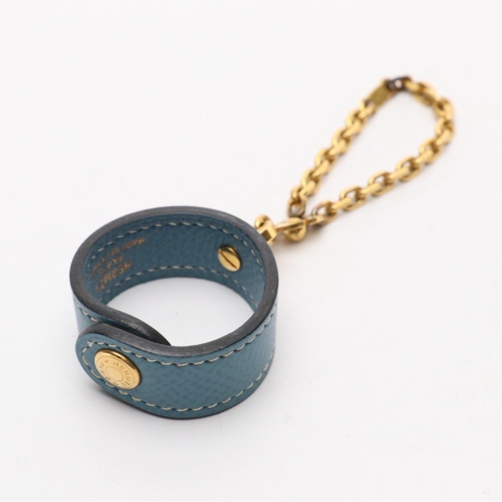 Hermès Nomade Glove Holder in Sellier Blue Leather - Picture 2 of 6